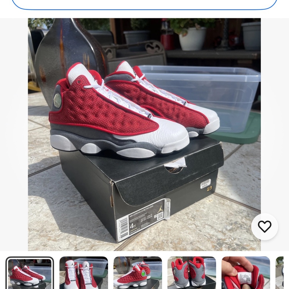 Brand New Air Jordan 13 Retro Red Flint 2021 884129-600 (GS) Women’s 6 or 4Y